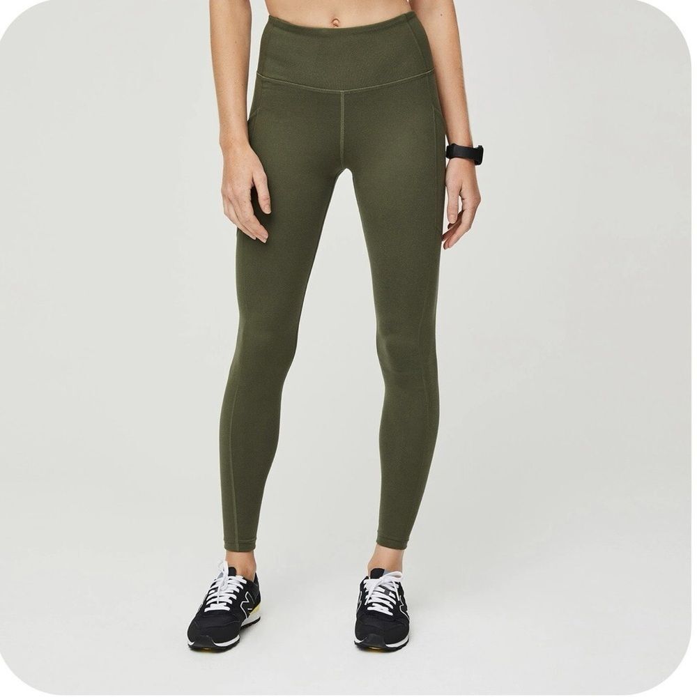 FIGS Performance Legging Dark Olive Green Size Extra Small